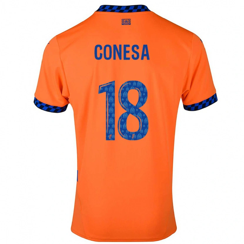 Danxen Donna Maglia Anna Conesa #18 Arancione Blu Scuro Kit Gara Third 2024/25 Maglietta