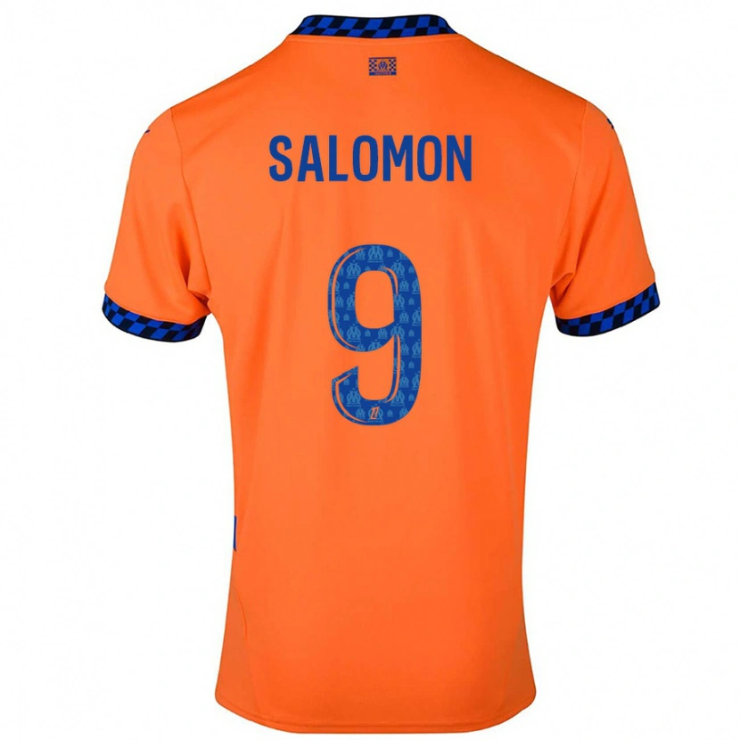 Danxen Donna Maglia Maeva Salomon #9 Arancione Blu Scuro Kit Gara Third 2024/25 Maglietta