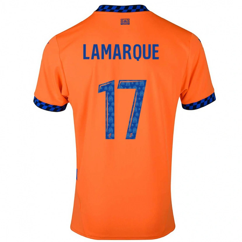 Danxen Donna Maglia Alais Lamarque #17 Arancione Blu Scuro Kit Gara Third 2024/25 Maglietta