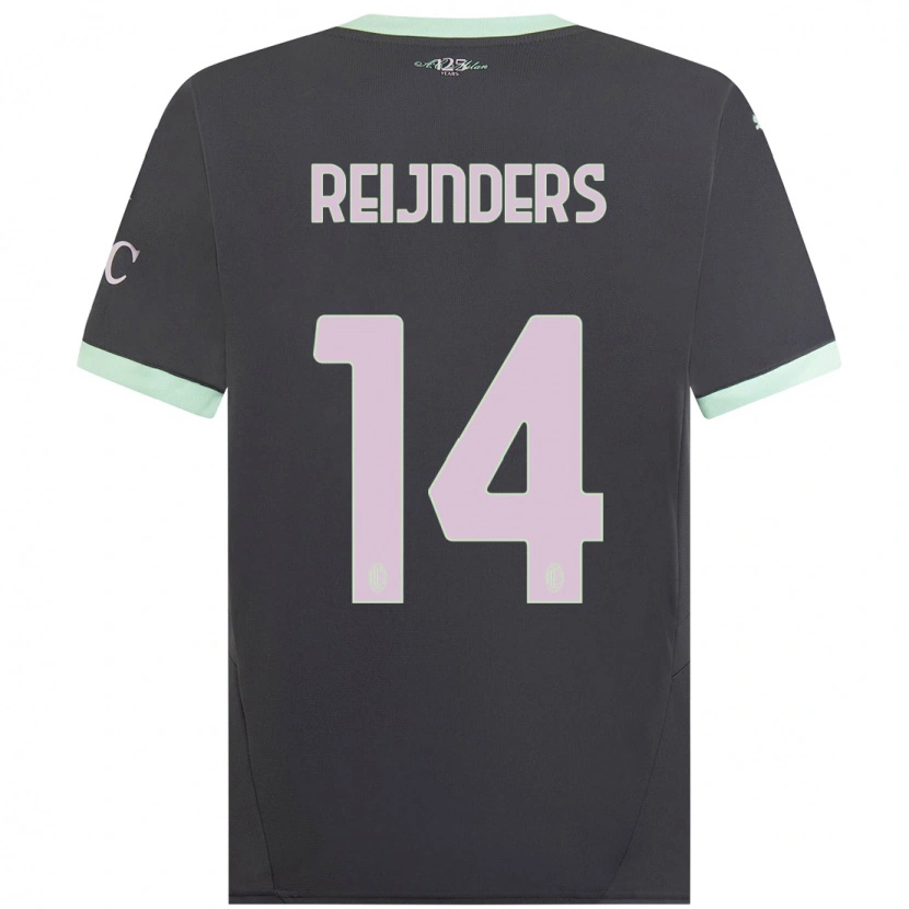 Danxen Donna Maglia Tijjani Reijnders #14 Grigio Kit Gara Third 2024/25 Maglietta