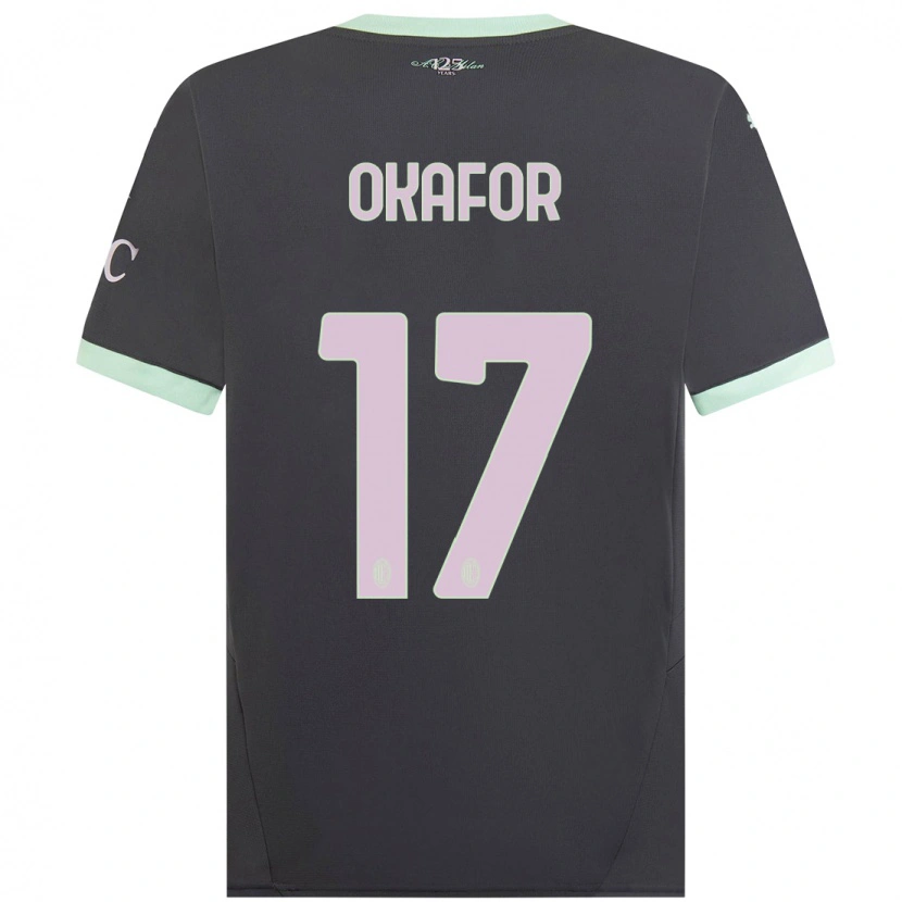 Danxen Donna Maglia Noah Okafor #17 Grigio Kit Gara Third 2024/25 Maglietta