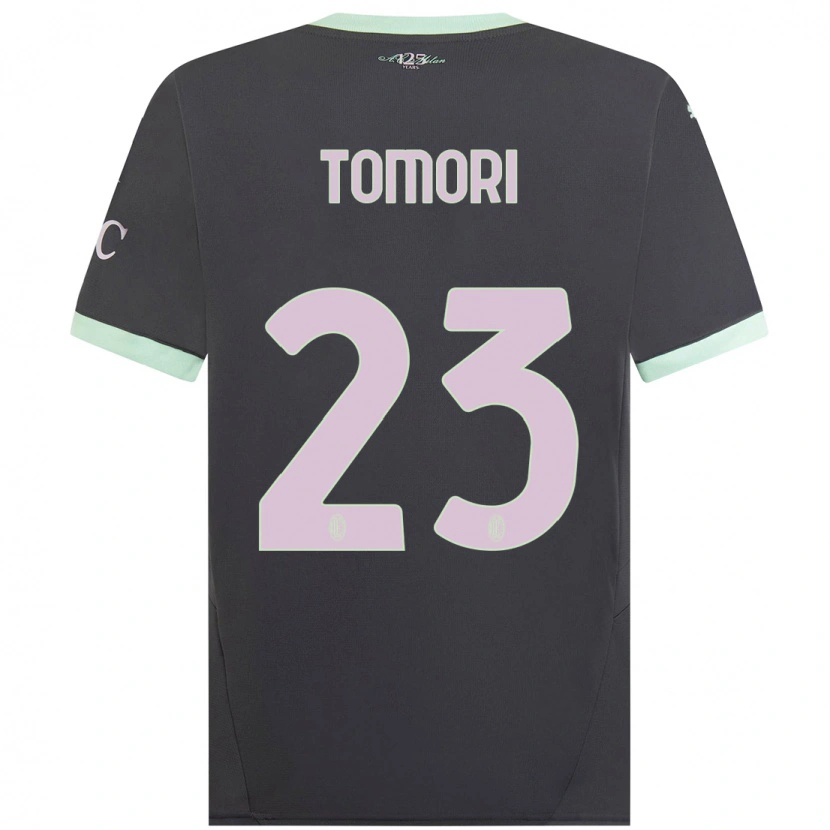 Danxen Donna Maglia Fikayo Tomori #23 Grigio Kit Gara Third 2024/25 Maglietta