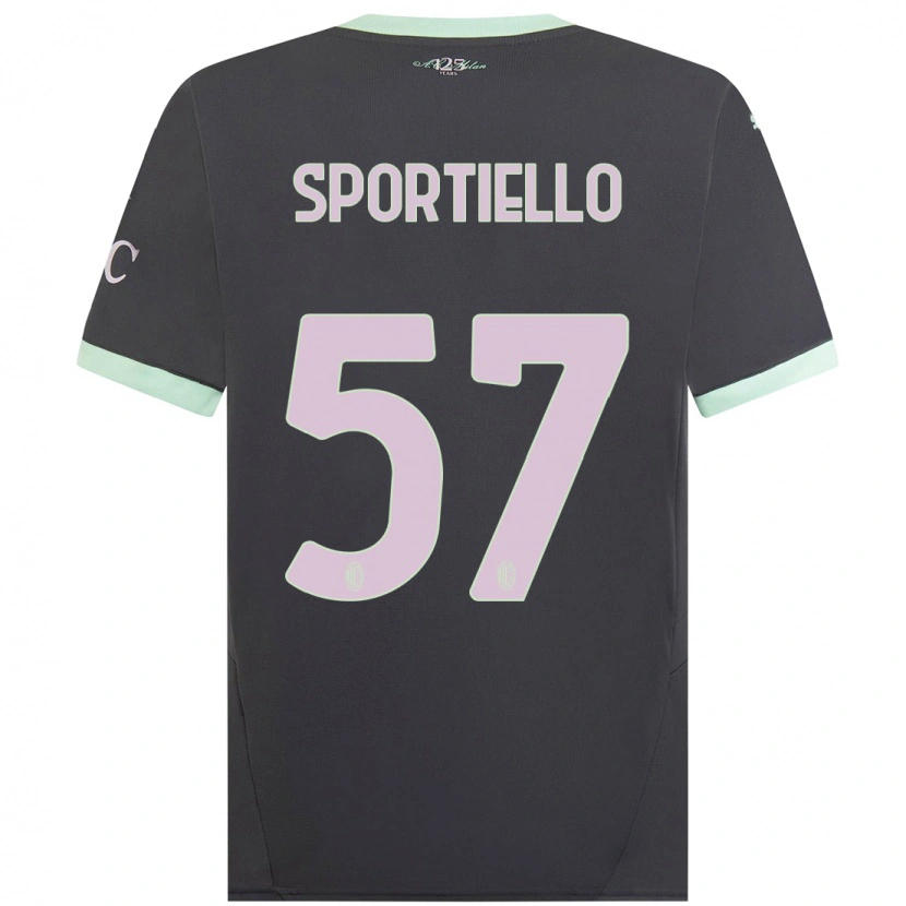 Danxen Donna Maglia Marco Sportiello #57 Grigio Kit Gara Third 2024/25 Maglietta