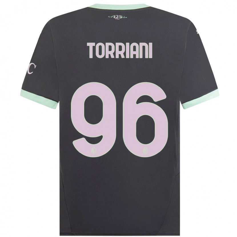 Danxen Donna Maglia Lorenzo Torriani #96 Grigio Kit Gara Third 2024/25 Maglietta