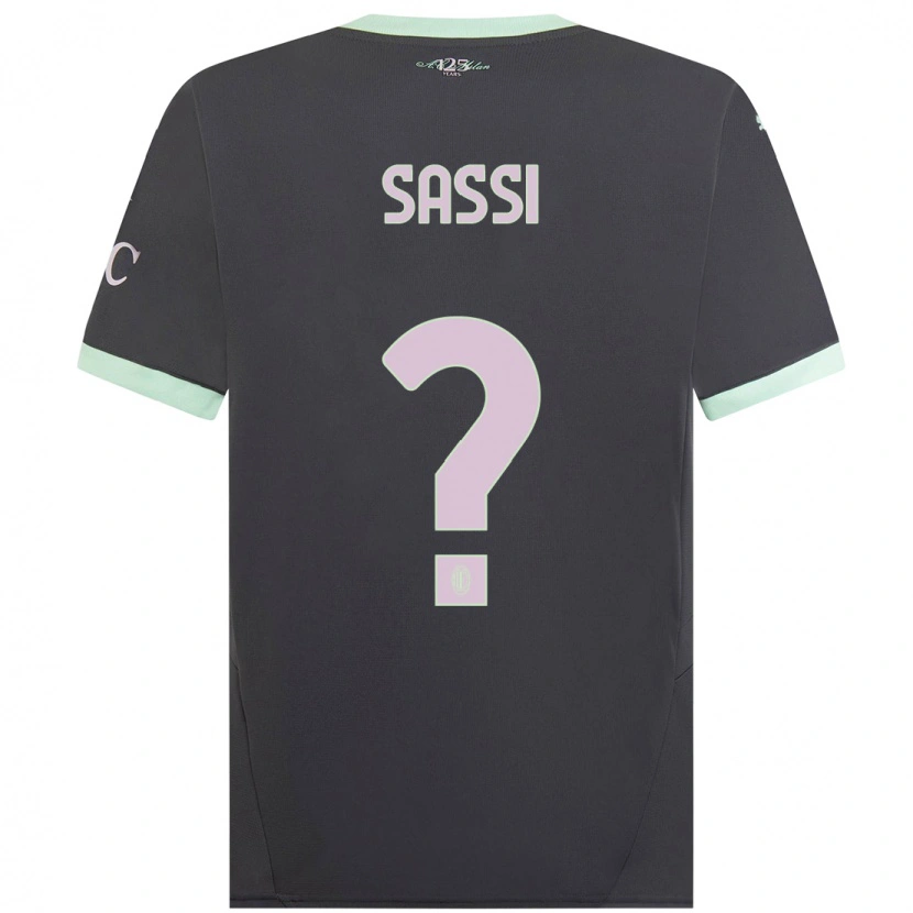 Danxen Donna Maglia Simone Sassi #0 Grigio Kit Gara Third 2024/25 Maglietta