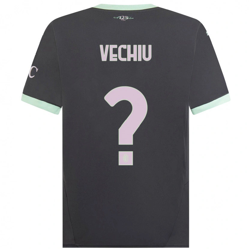 Danxen Donna Maglia Christian Vechiu #0 Grigio Kit Gara Third 2024/25 Maglietta