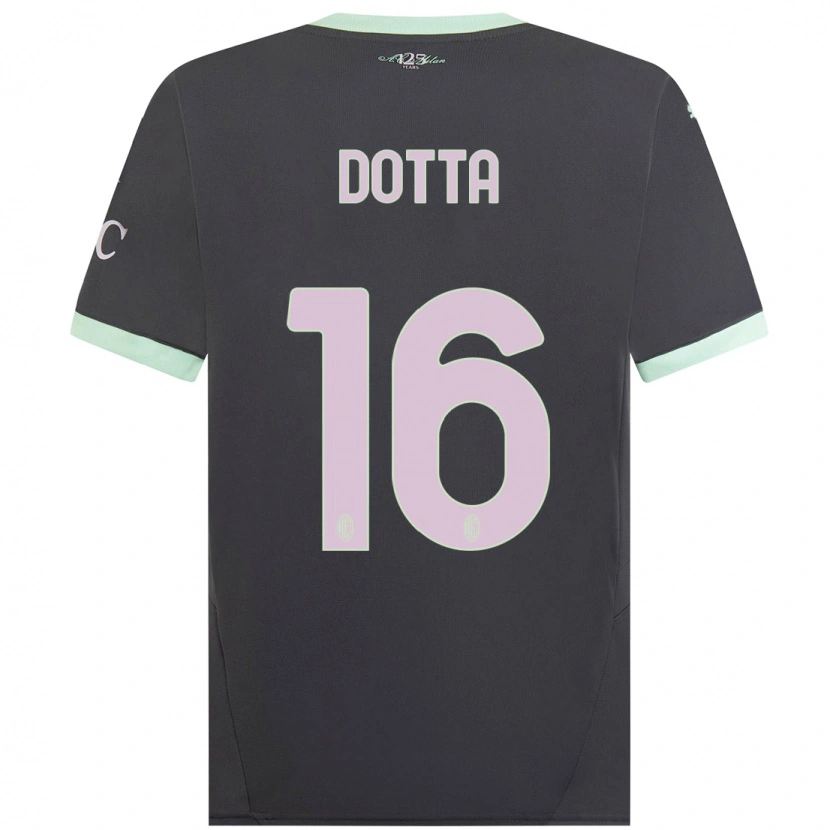 Danxen Donna Maglia Cristiano Dotta #16 Grigio Kit Gara Third 2024/25 Maglietta