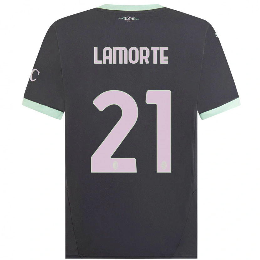 Danxen Donna Maglia Alessandro Lamorte #21 Grigio Kit Gara Third 2024/25 Maglietta
