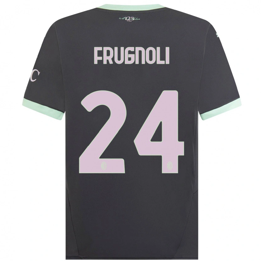 Danxen Donna Maglia Leonardo Frugnoli #24 Grigio Kit Gara Third 2024/25 Maglietta