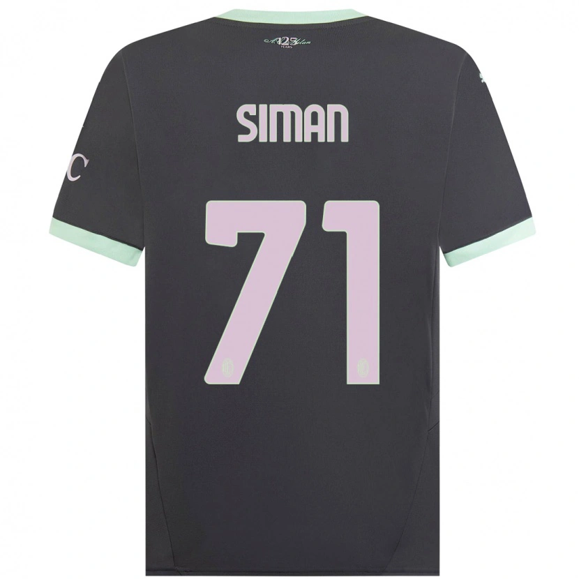 Danxen Donna Maglia Alexandru Șiman #71 Grigio Kit Gara Third 2024/25 Maglietta
