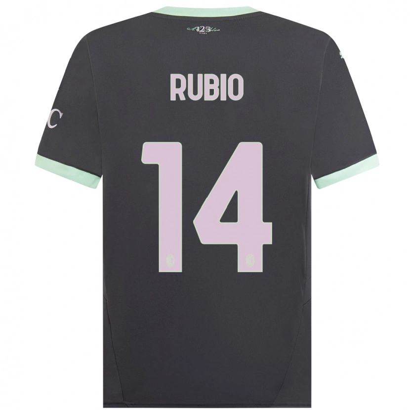 Danxen Donna Maglia Silvia Rubio #14 Grigio Kit Gara Third 2024/25 Maglietta