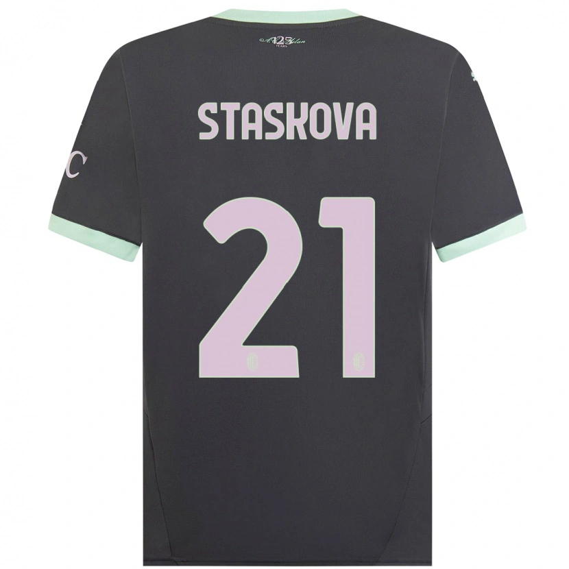 Danxen Donna Maglia Andrea Stašková #21 Grigio Kit Gara Third 2024/25 Maglietta