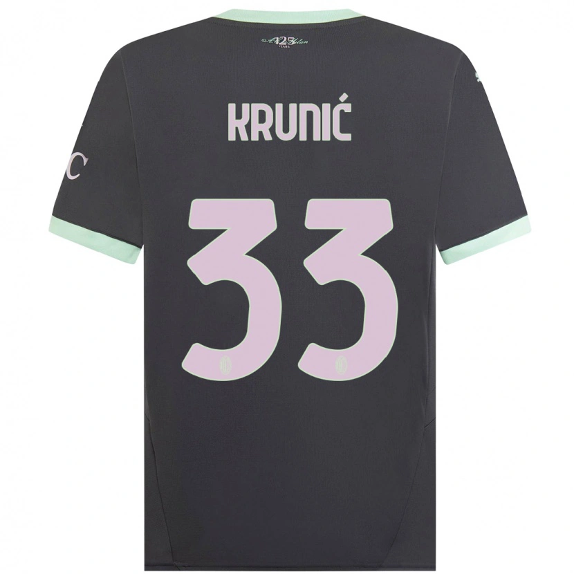 Danxen Donna Maglia Rade Krunic #33 Grigio Kit Gara Third 2024/25 Maglietta