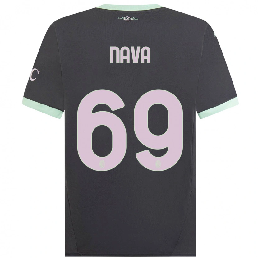 Danxen Donna Maglia Lapo Nava #69 Grigio Kit Gara Third 2024/25 Maglietta