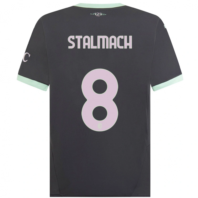 Danxen Donna Maglia Dariusz Stalmach #8 Grigio Kit Gara Third 2024/25 Maglietta