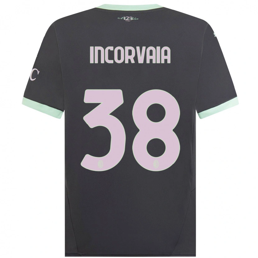 Danxen Donna Maglia Giovanni Incorvaia #38 Grigio Kit Gara Third 2024/25 Maglietta