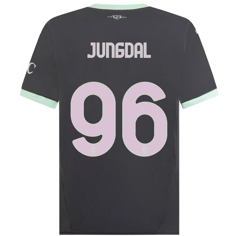 Danxen Donna Maglia Andreas Jungdal #96 Grigio Kit Gara Third 2024/25 Maglietta