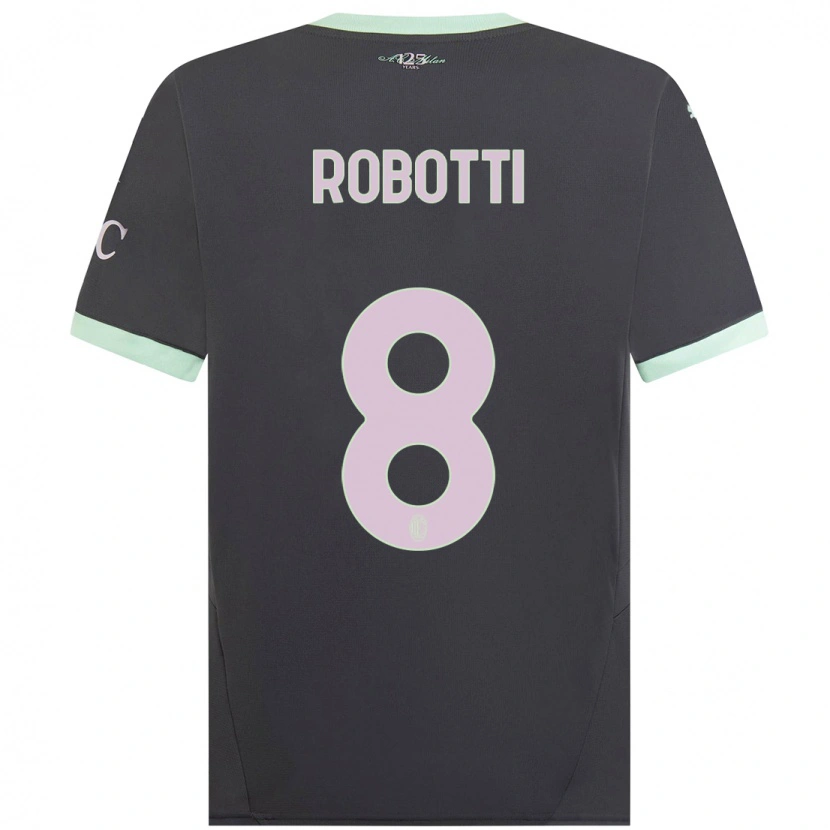 Danxen Donna Maglia Giovanni Robotti #8 Grigio Kit Gara Third 2024/25 Maglietta