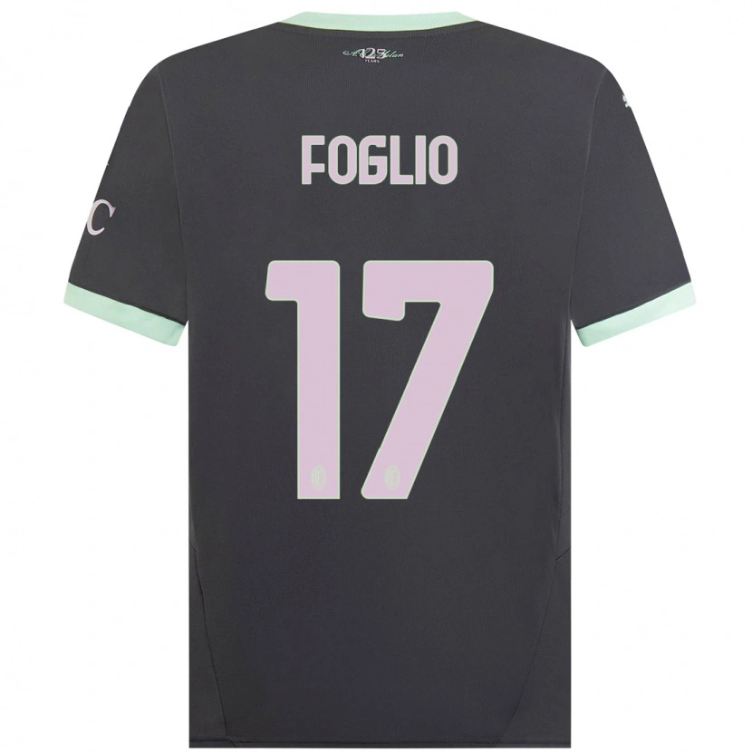 Danxen Donna Maglia Christian Foglio #17 Grigio Kit Gara Third 2024/25 Maglietta