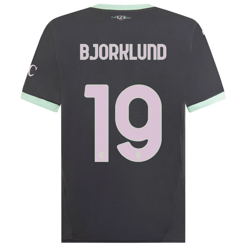 Danxen Donna Maglia Lukas Bjorklund #19 Grigio Kit Gara Third 2024/25 Maglietta