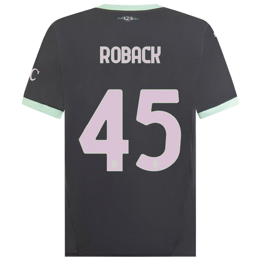 Danxen Donna Maglia Emil Roback #45 Grigio Kit Gara Third 2024/25 Maglietta