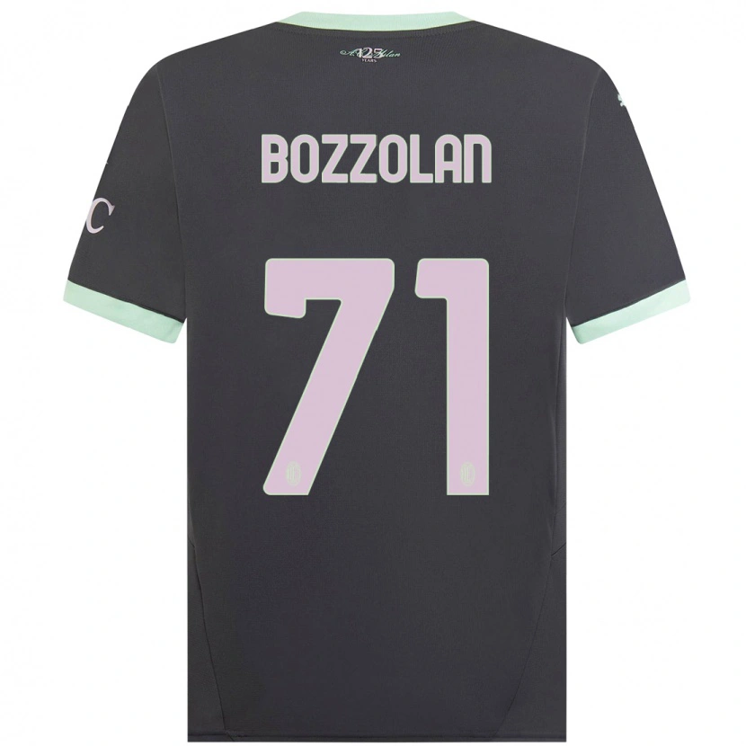 Danxen Donna Maglia Andrea Bozzolan #71 Grigio Kit Gara Third 2024/25 Maglietta