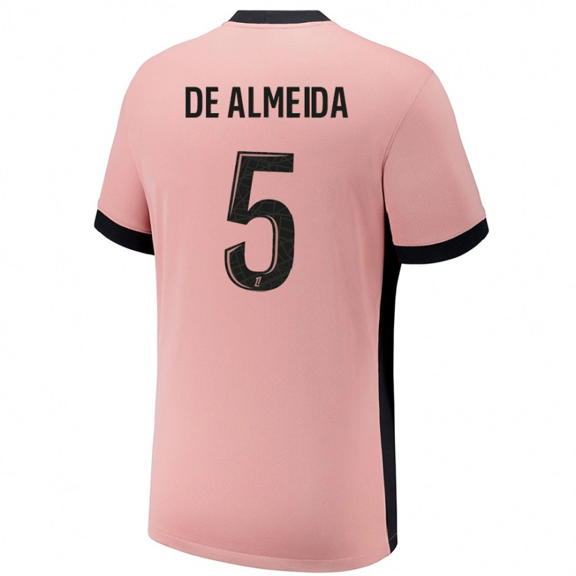 Danxen Donna Maglia Élisa De Almeida #5 Rosa Ruggine Kit Gara Third 2024/25 Maglietta