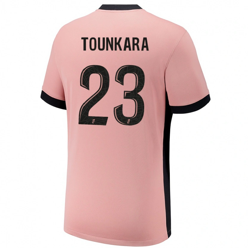 Danxen Donna Maglia Aïssatou Tounkara #23 Rosa Ruggine Kit Gara Third 2024/25 Maglietta