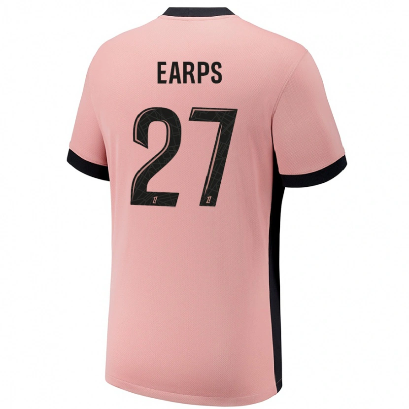 Danxen Donna Maglia Mary Earps #27 Rosa Ruggine Kit Gara Third 2024/25 Maglietta