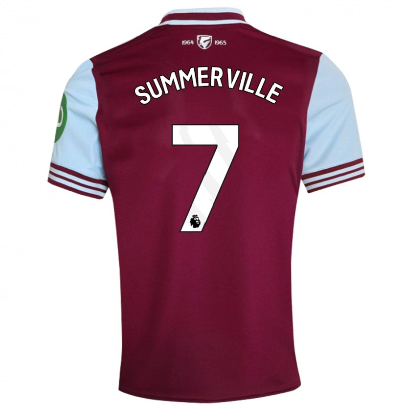 Danxen Bambino Maglia Crysencio Summerville #7 Rosso Scuro Kit Gara Home 2024/25 Maglietta