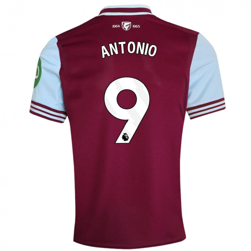 Danxen Bambino Maglia Michail Antonio #9 Rosso Scuro Kit Gara Home 2024/25 Maglietta