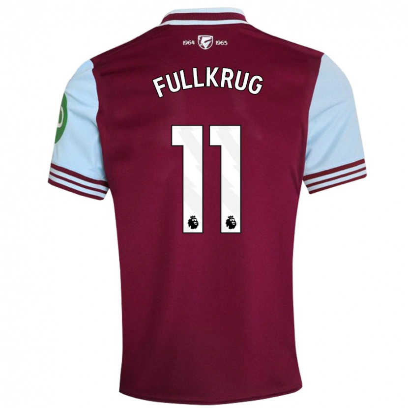 Danxen Bambino Maglia Niclas Füllkrug #11 Rosso Scuro Kit Gara Home 2024/25 Maglietta