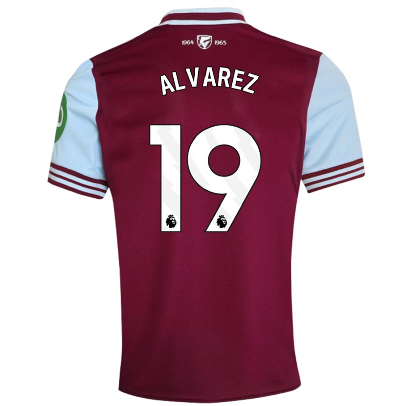 Danxen Bambino Maglia Edson Álvarez #19 Rosso Scuro Kit Gara Home 2024/25 Maglietta