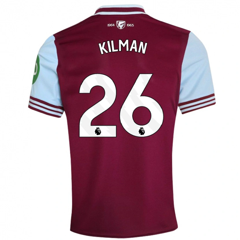 Danxen Bambino Maglia Max Kilman #26 Rosso Scuro Kit Gara Home 2024/25 Maglietta