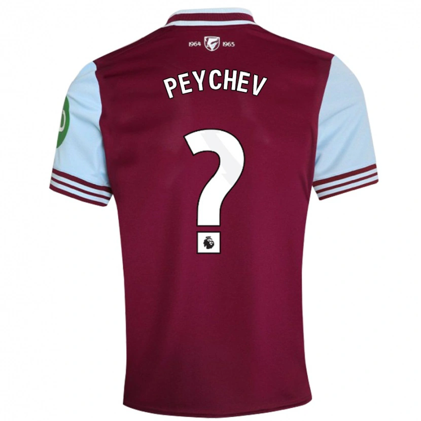 Danxen Bambino Maglia Martin Peychev #0 Rosso Scuro Kit Gara Home 2024/25 Maglietta