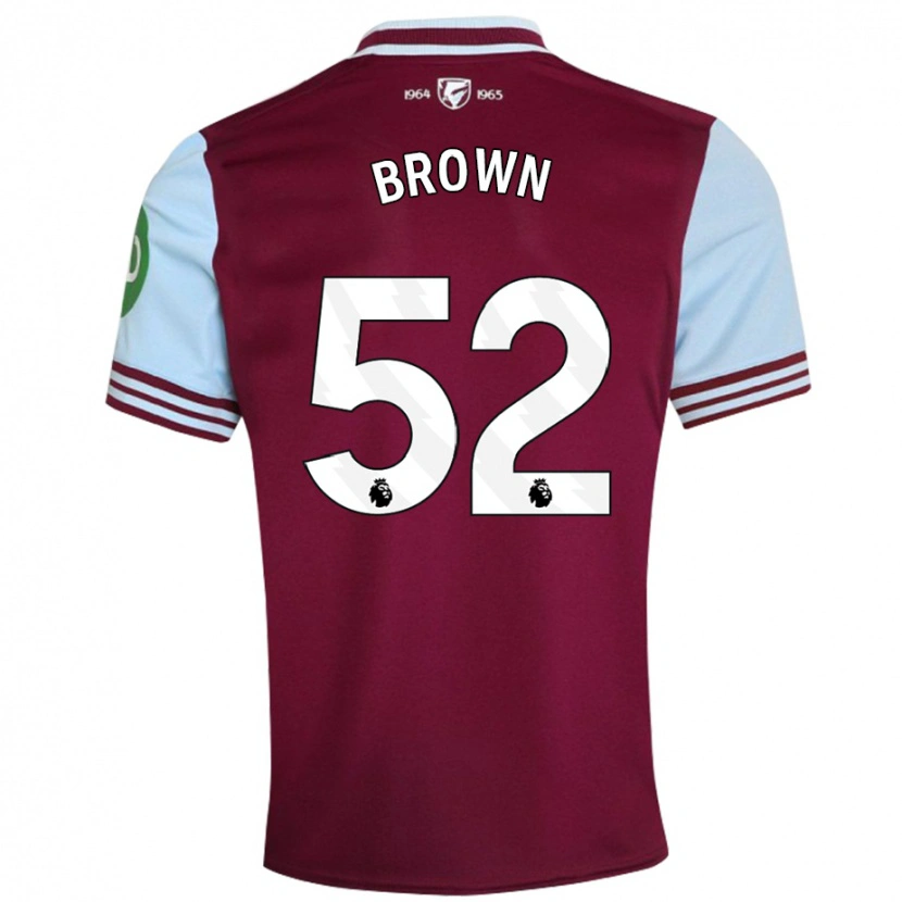 Danxen Bambino Maglia Luis Brown #52 Rosso Scuro Kit Gara Home 2024/25 Maglietta