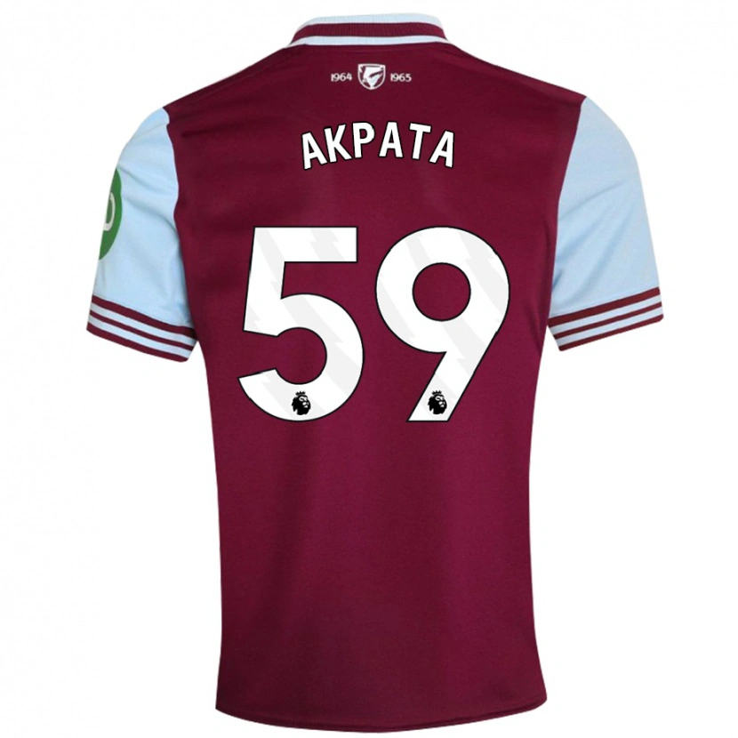 Danxen Bambino Maglia Tyron Akpata #59 Rosso Scuro Kit Gara Home 2024/25 Maglietta