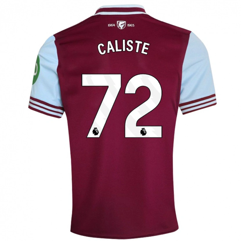 Danxen Bambino Maglia Gabriel Caliste #72 Rosso Scuro Kit Gara Home 2024/25 Maglietta