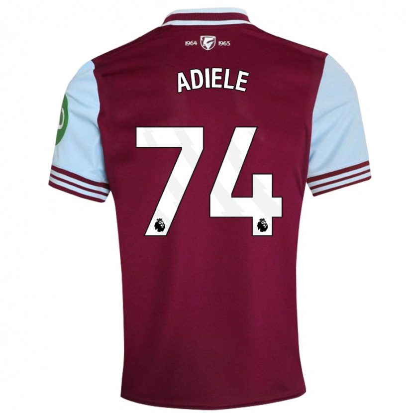 Danxen Bambino Maglia Emeka Adiele #74 Rosso Scuro Kit Gara Home 2024/25 Maglietta