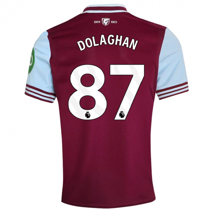 Danxen Bambino Maglia Brad Dolaghan #87 Rosso Scuro Kit Gara Home 2024/25 Maglietta