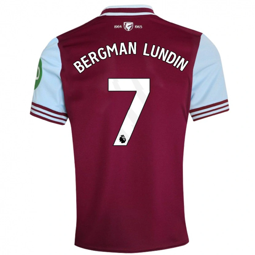 Danxen Bambino Maglia Marika Bergman-Lundin #7 Rosso Scuro Kit Gara Home 2024/25 Maglietta