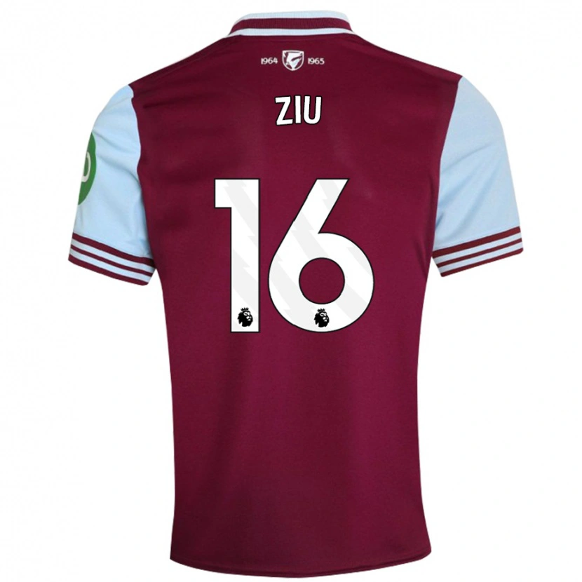 Danxen Bambino Maglia Jessica Ziu #16 Rosso Scuro Kit Gara Home 2024/25 Maglietta