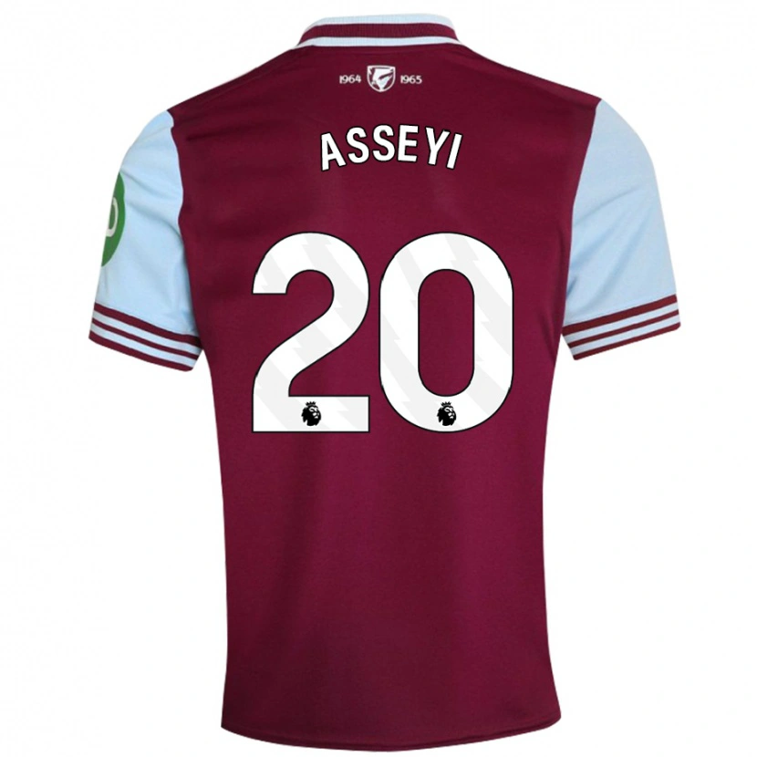 Danxen Bambino Maglia Viviane Asseyi #20 Rosso Scuro Kit Gara Home 2024/25 Maglietta