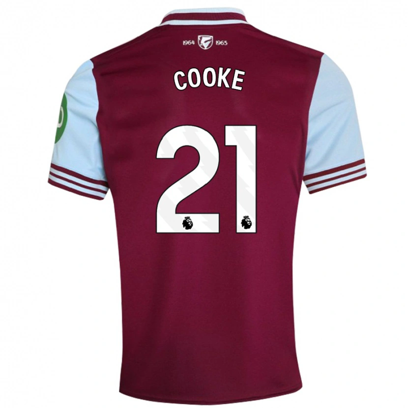 Danxen Bambino Maglia Shannon Cooke #21 Rosso Scuro Kit Gara Home 2024/25 Maglietta