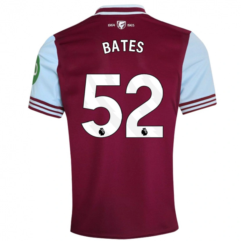 Danxen Bambino Maglia Billy Bates #52 Rosso Scuro Kit Gara Home 2024/25 Maglietta