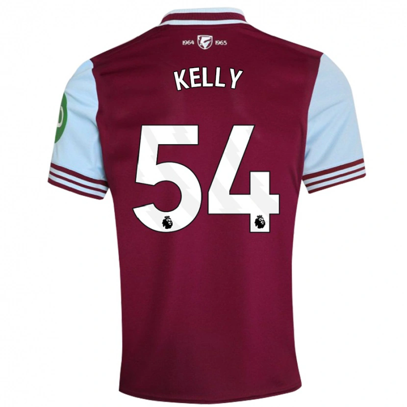 Danxen Bambino Maglia Patrick Kelly #54 Rosso Scuro Kit Gara Home 2024/25 Maglietta