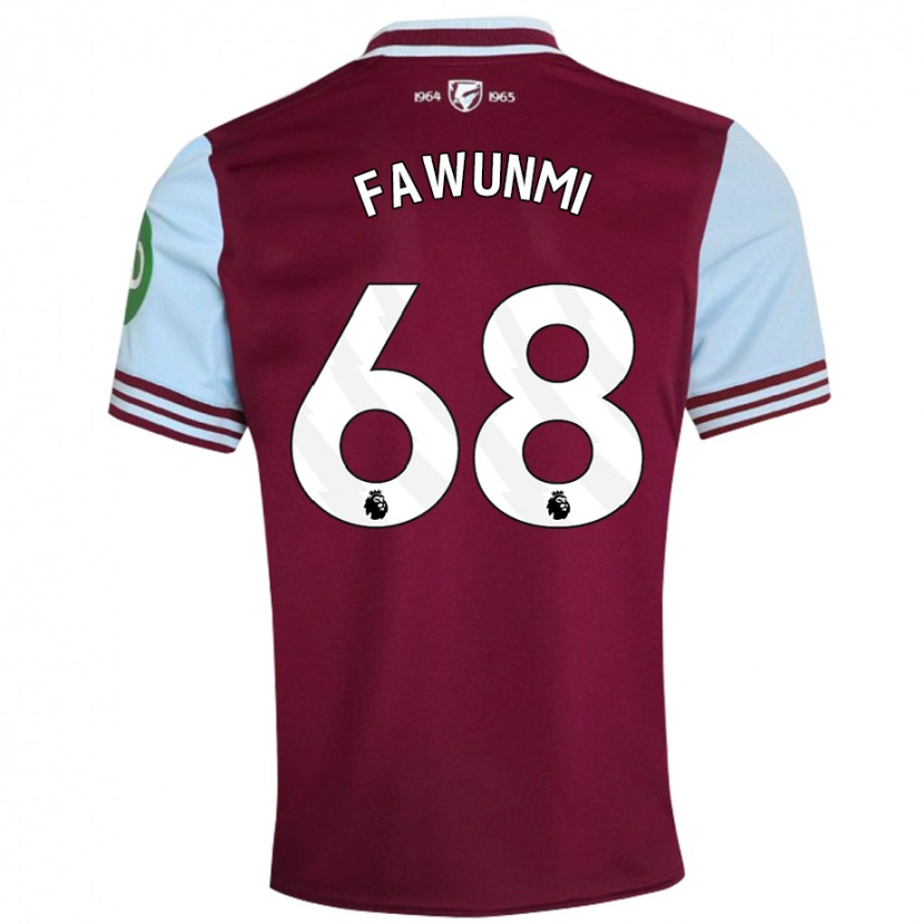 Danxen Bambino Maglia Favour Fawunmi #68 Rosso Scuro Kit Gara Home 2024/25 Maglietta