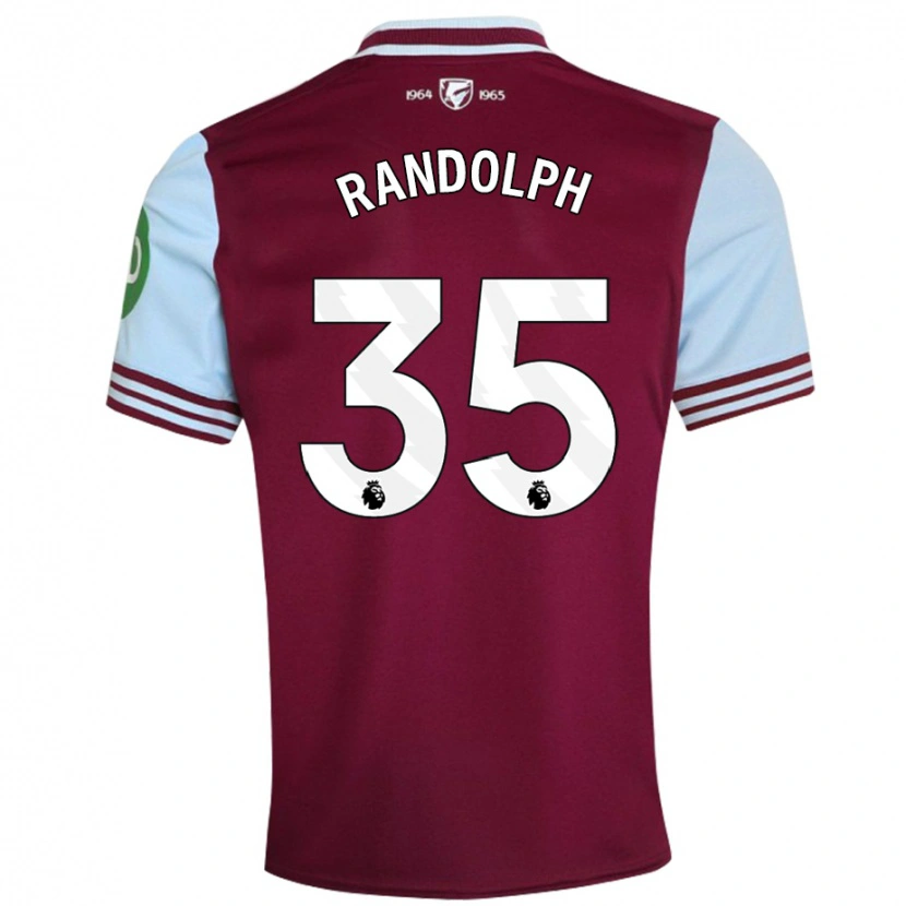 Danxen Bambino Maglia Darren Randolph #35 Rosso Scuro Kit Gara Home 2024/25 Maglietta