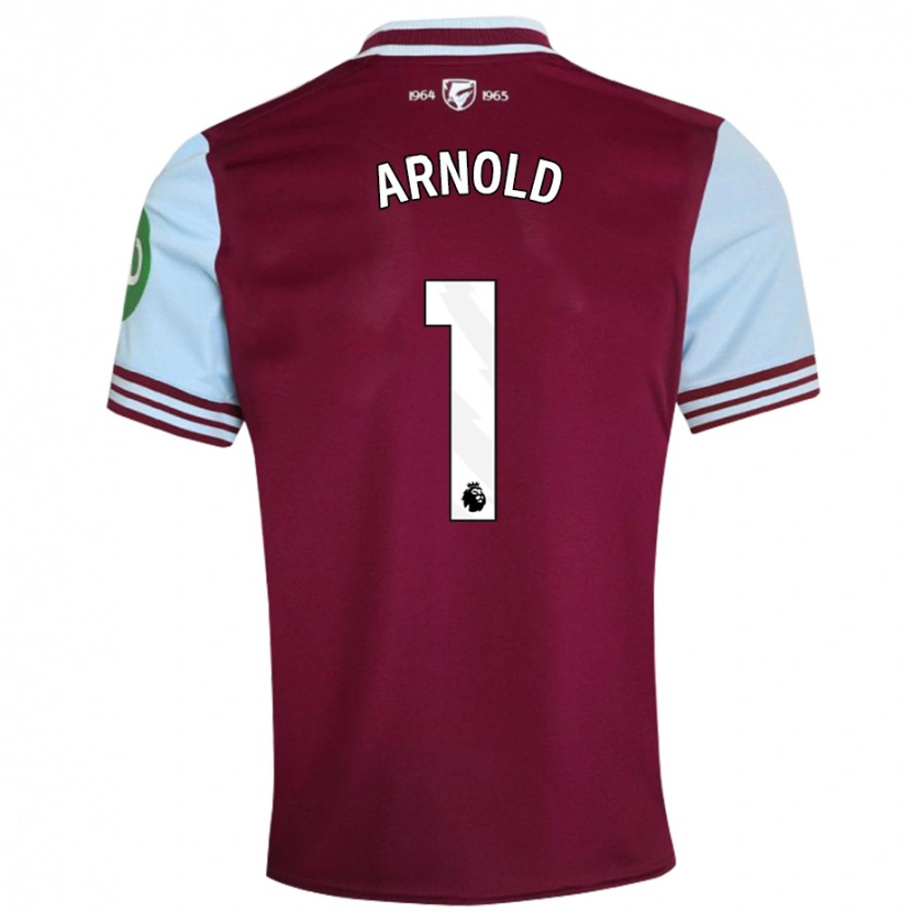 Danxen Bambino Maglia Mackenzie Arnold #1 Rosso Scuro Kit Gara Home 2024/25 Maglietta