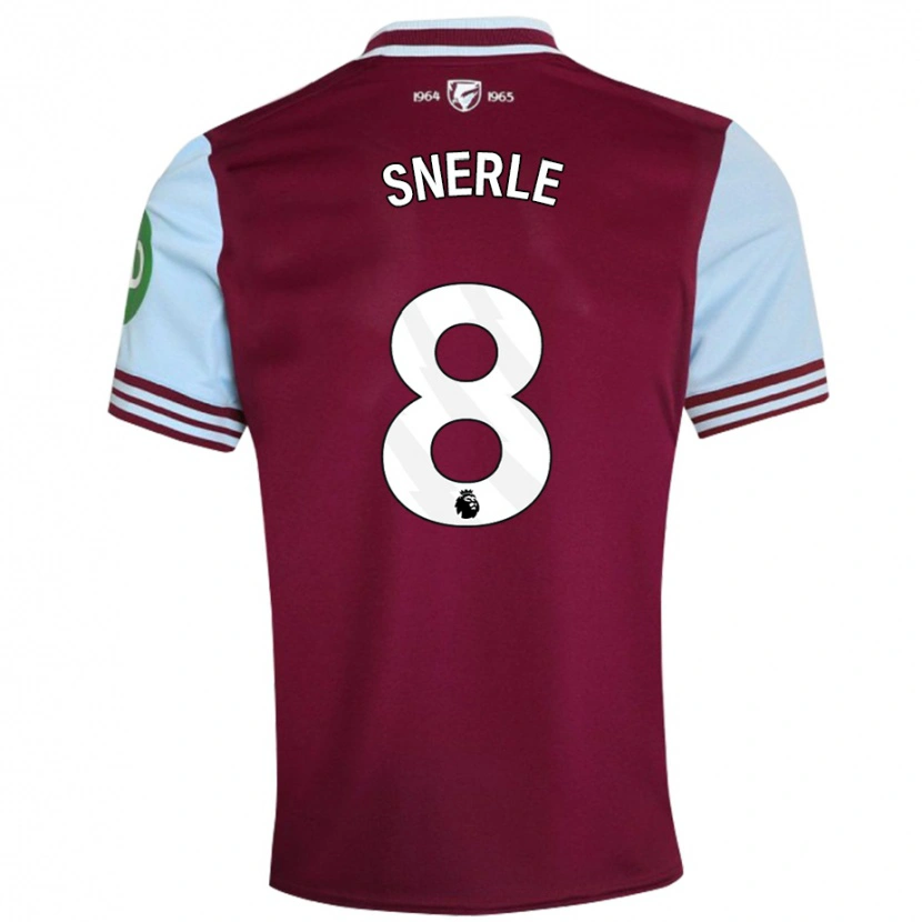 Danxen Bambino Maglia Emma Snerle #8 Rosso Scuro Kit Gara Home 2024/25 Maglietta